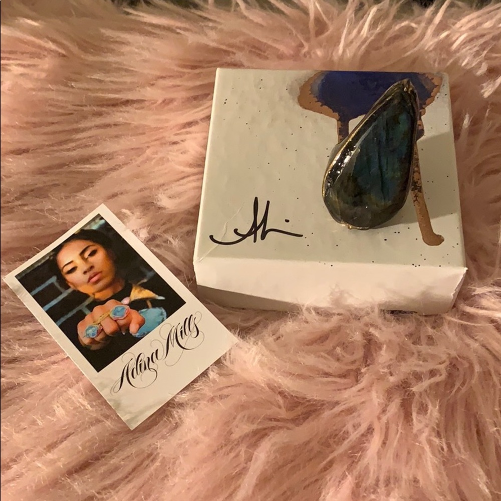 Adina Mills Ring Clay and Crystal stone